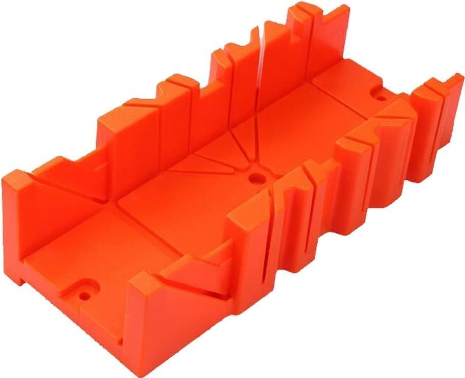 Mitre Box without Saw – Compact Precision Angle Guide 45°/90°/30°, Stackable Design, Wall Mount Holes | Small Wood Projects | UAE DIY Home Improvement Essential Tool 